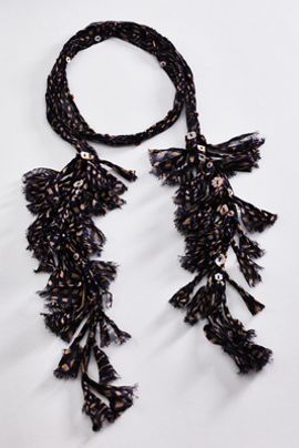 Chan Luu Fringe Skinny Scarf