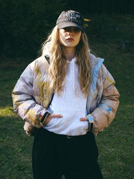 CHANCECHANCE MULTICOLOR PRINTED DOWN PARKA