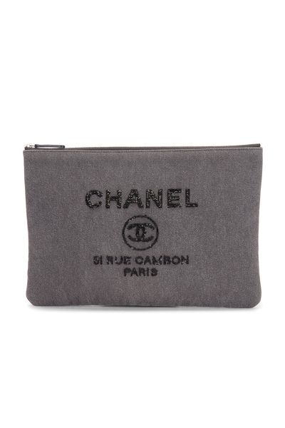 chanel Chanel Denim Medium Deauville Clutch