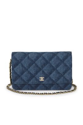 chanel Chanel Denim Printed Wallet On Chain