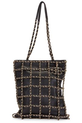 chanel Chanel Lambskin Chain Frame Shopping Tote Bag