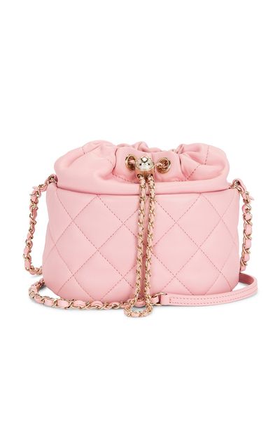chanel Chanel Lambskin Drawstring Bucket Bag