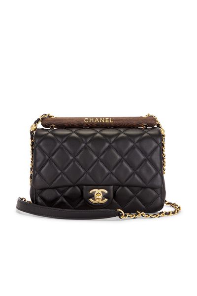 chanel Chanel Lambskin Small Wenge Wood Flap Bag