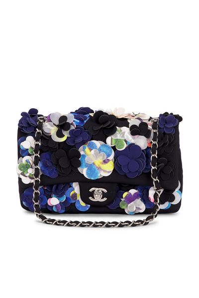 chanel Chanel Neoprene Camellia Flap Bag