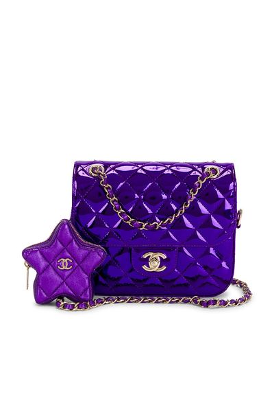 chanel Chanel Patent Mini Hollywood Boulevard Flap Bag