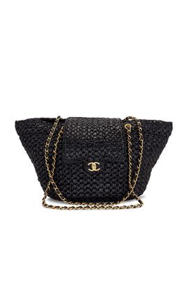 chanel Chanel Raffia Shopping Tote Bag