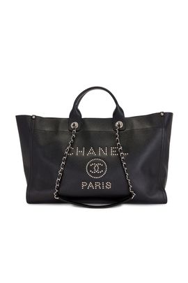 chanel Chanel Studded Caviar Large Deauville Tote Bag