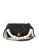chanel Chanel Tweed Medium Pearl Handle Flap Bag - 1