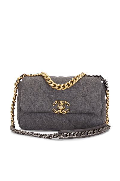 chanel Chanel Wool Medium 19 Flap Bag