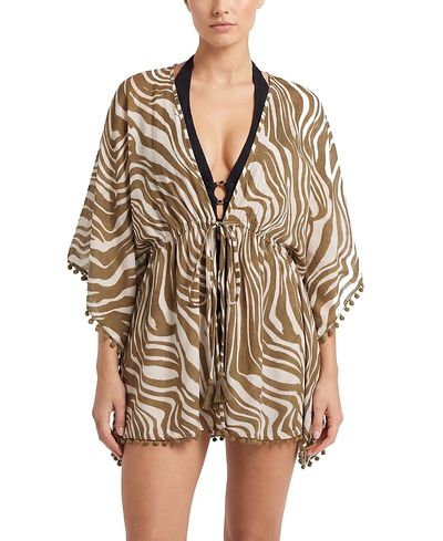 Change Of Scenery Change of Scenery Audrey Short Beach Drawstring Caftan Cover-Up