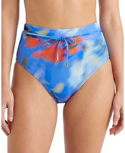 Change Of Scenery Change of Scenery Belted Print Hi Waist Hi Leg Bikini Bottom with Moderate Coverage
