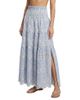 Change Of Scenery Change of Scenery Charlie Pinstripe Eyelet Smock Waist Slit Skirt - 1