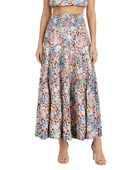 Change of Scenery Change of Scenery Charlie Printed Smock Waist Slit Skirt