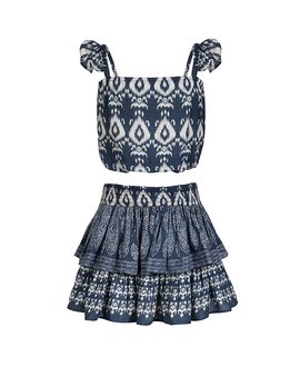 Change Of Scenery Change of Scenery Girls' Bryn Bubble Top and Smocked Skirt Set