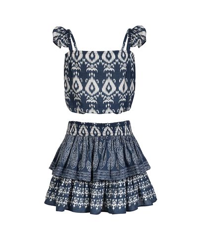 Change Of Scenery Change of Scenery Girls' Bryn Bubble Top and Smocked Skirt Set