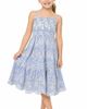 Change Of Scenery Change of Scenery Girls' Pinstripe Eyelet Lila Tiered Smocked Dress - 1
