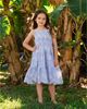 Change Of Scenery Change of Scenery Girls' Pinstripe Eyelet Lila Tiered Smocked Dress - 3