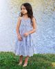 Change Of Scenery Change of Scenery Girls' Pinstripe Eyelet Lila Tiered Smocked Dress - 5