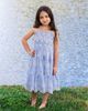 Change Of Scenery Change of Scenery Girls' Pinstripe Eyelet Lila Tiered Smocked Dress - 6