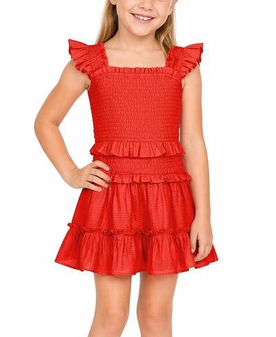 Change Of Scenery Change of Scenery Girls' Zoe Seersocker Tiered Dress