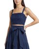 Change Of Scenery Change of Scenery Ilyssa Eyelet Embroidered Square Neck Smocked Crop Top - 1