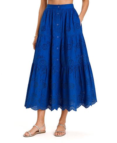 Change Of Scenery Change of Scenery Joanna Tiered Eyelet Maxi Skirt