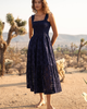 Change of Scenery Change of Scenery Kristen Sleeveless Smocked Eyelet Midi Dress - 4