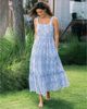 Change Of Scenery Change of Scenery Lizzie Pinstripe Eyelet Tiered Midi Dress - 2