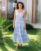 Change Of Scenery Change of Scenery Lizzie Pinstripe Eyelet Tiered Midi Dress - 3