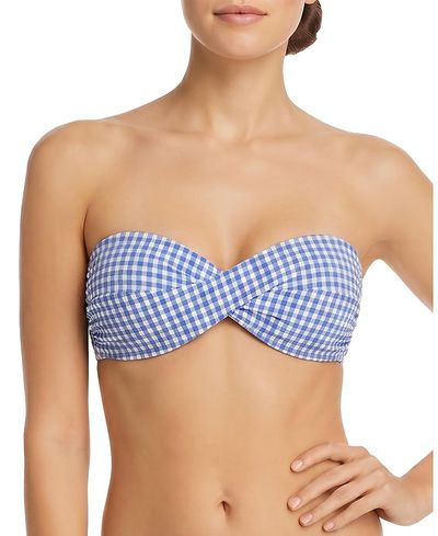 Change Of Scenery Change of Scenery Loryn Twist Bandeau Gingham Bikini Top