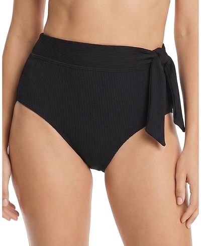 Change Of Scenery Change of Scenery Side Tie High Waist Textured Bikini Bottom with Full Coverage