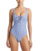 Change Of Scenery Change of Scenery Taylor Gingham Lace-Up Underwire One-Piece Swimsuit - 1