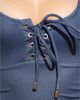 Change Of Scenery Change of Scenery Taylor Lace-Up Underwire One-Piece Swimsuit in Indigo Twill - 6