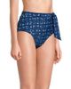 Change of Scenery Women's Denim Noir Side-Tie High-Waisted Bikini Bottom - 4