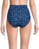 Change of Scenery Women's Denim Noir Side-Tie High-Waisted Bikini Bottom - 5