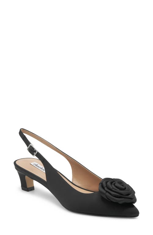 Charles David Charles David Aleph Slingback Pointed Toe Kitten Heel Pump