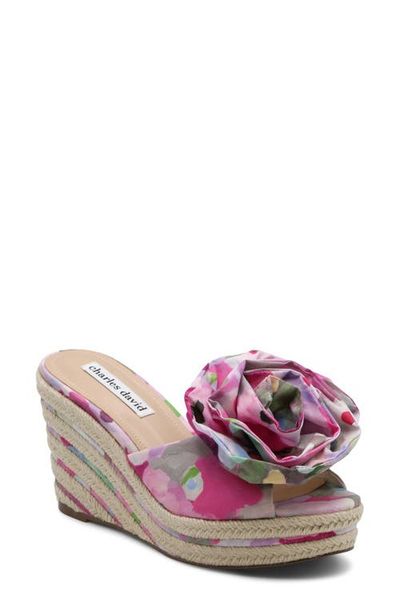 Charles David Charles David Crash Esapdrille Platform Wedge Slide Sandal