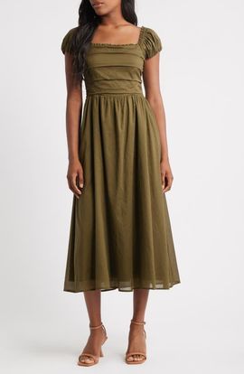 knee length dresses for ladies Charles Henry Floral Off The Shoulder Dress – The Fashion Loop LLC main image 0