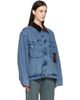 Charles Jeffrey LOVERBOY Charles Jeffrey LOVERBOY Blue Corduroy Collar Denim Jacket - 2