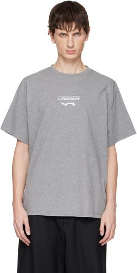 Charles Jeffrey LOVERBOY Charles Jeffrey LOVERBOY Gray Logo T-shirt