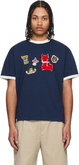 Charles Jeffrey LOVERBOY Charles Jeffrey LOVERBOY Navy Badge T-shirt