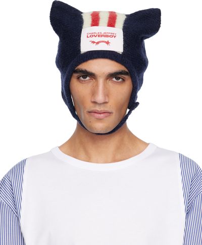Charles Jeffrey LOVERBOY Charles Jeffrey LOVERBOY Navy Ears Bonnet Beanie