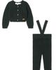Charlotte & George Charlotte & George Rib Knit Overall and Cardigan Set - 1