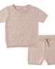 Charlotte & George Charlotte & George Diamond Knit 2 Piece Short Sleeve Top and Shorts Set - 1