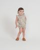 Charlotte & George Charlotte & George Baby Girl Floral Woven Bubble Romper - 100% Cotton, Smocked Embroidered Yoke - 3