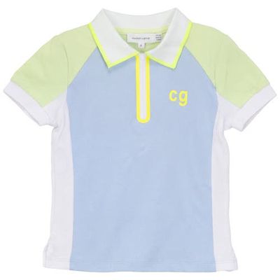 Charlotte & George Charlotte & George Short Sleeves Multi Polo Top with Zipper