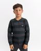 Charlotte & George Charlotte & George Striped V-Neck Sweater with Crest Patch - 3