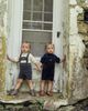 Charlotte & George Charlotte & George Velvet Crest Embroidered Shorts Overall - 4