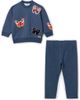 Charlotte & George Charlotte & George Butterfly Hook Stitch Set French Fleece Top and Leggings Set - 1