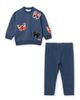 Charlotte & George Charlotte & George Butterfly Hook Stitch Set French Fleece Top and Leggings Set - 2